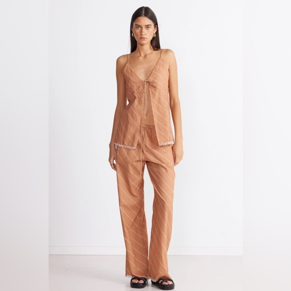 SNDYS Macey Top and Palazzo Pants in Terra Cotta